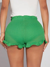 SXY Paperbag Waist Ruffle Hem Shorts